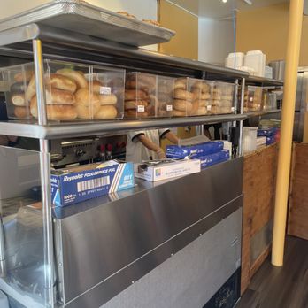 Sofia’s Bagels - Not the best display. Would love to see the spreads - Bagels Near Me - New York, New York