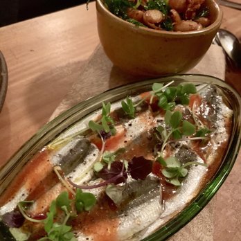 The Progress - Local 'Boquerones,' The Anchovy Project, Fried Butterbeans & Basils. - New American Near Me - San Francisco, California
