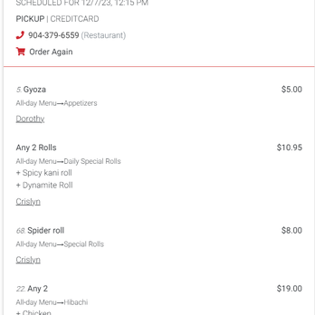 Sushi X - Order Pt 1 - Japanese Near Me - Jacksonville, Florida