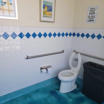 Pappa Gyros - Grecian Blue in the restrooms too.... - Greek Near Me - Katy, Texas Pappa Gyros - Grecian Blue in the restrooms too.... - Greek Near Me - Katy, Texas