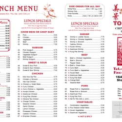 Tong-Tong Chinese Restaurant - Lunch Menu