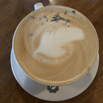 PRESS Coffee Crêpes Cocktails - Salted Honey Lavender Latte - Creperies Near Me - Graham, North Carolina