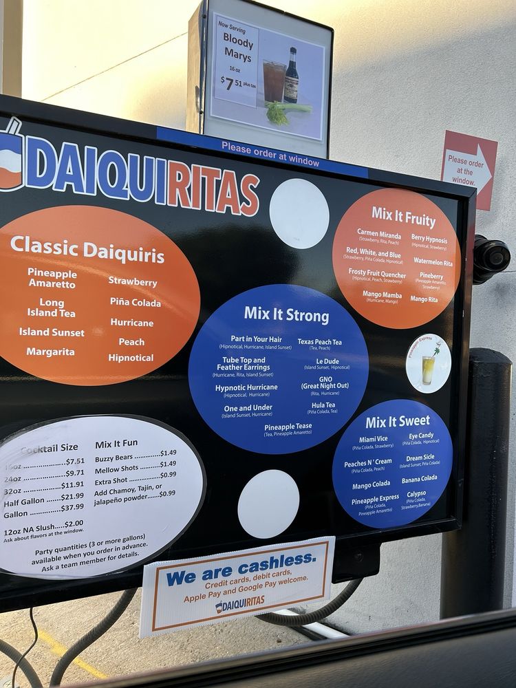 Daquiritas Menu DAIQUIRITAS DRIVE-THRU - Updated June 2026 - 13 Photos & 10 Reviews ...