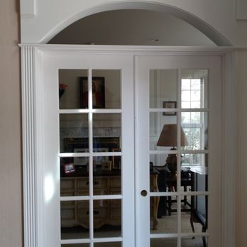 Alpine Space Savers - French door in Provo "White Room"..with arch transom and glue chip glass in arch - Handyman Near Me
