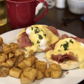Mama Phoenix Cafe - Eggs Benedict with Home Fries - Breakfast & Brunch Near Me - South Kingstown, Rhode Island Mama Phoenix Cafe - Eggs Benedict with Home Fries - Breakfast & Brunch Near Me - South Kingstown, Rhode Island
