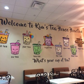 Kim's Tea House - Clever interior wall design! - Bubble Tea Near Me - Houston, Texas Kim's Tea House - Clever interior wall design! - Bubble Tea Near Me - Houston, Texas