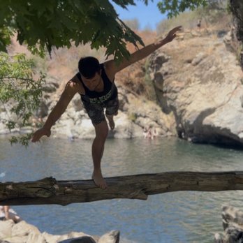 Rainbow Pools - man about to fall and sue government...just kidding - Water Parks Near Me - Groveland, California