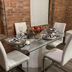 Affordable Furniture & Carpet - My beautiful white (4) piece Italian style like table I got at affordable furniture and carpet!