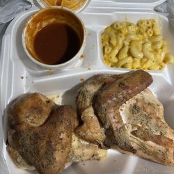 Dad's Bar-B-Que - Does that look like enough barbecue sauce for 2 dry chicken breasts?