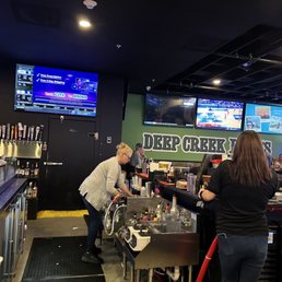customers at the bar