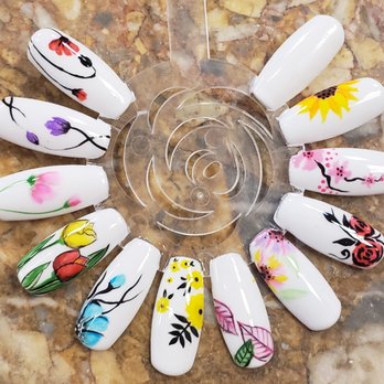 Nicely Nails & Spa - Spring flowers design by Thu - Nail Salons Near Me - Meridian, Idaho
