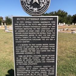 Hutto Lutheran Cemetery - Texas historical sign