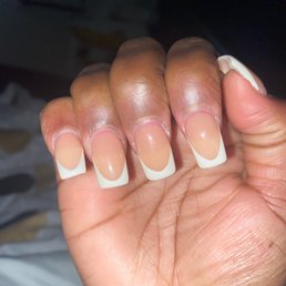Full set French style gel!
