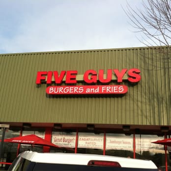 Five Guys - the front of a five guys burger and fries restaurant - Burgers Near Me - Gresham, Oregon