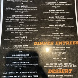 Duke of Argyll Pub - Menu Pt 1 June 2023