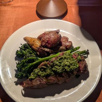 Coho Restaurant - The beef (wagyu) dish, with broccolini and potatoes. - Seafood Near Me - Friday Harbor, Washington