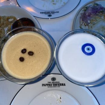Pappas - Espresso martini and another cocktail - Greek Near Me - New York, New York
