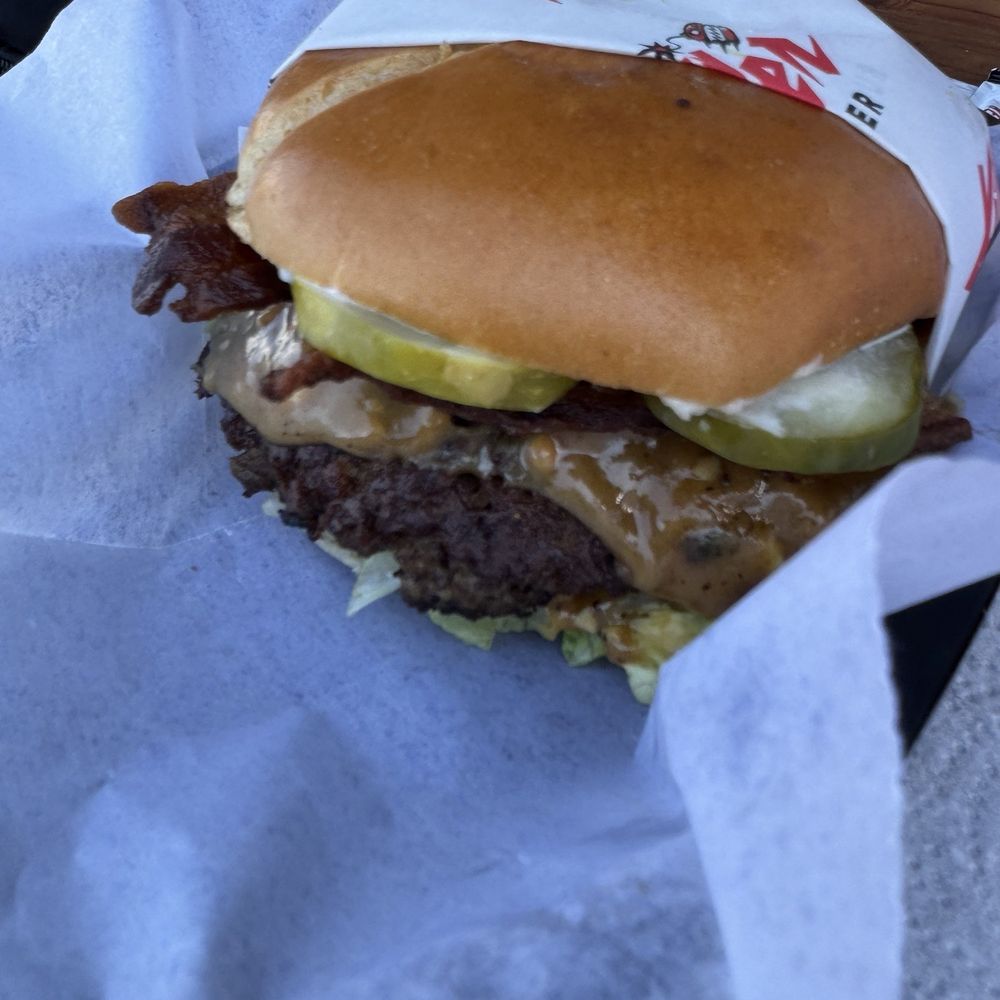 Killer Burger Bend - Peanut butter Peanut Butter Pickle Bacon Burger - Burgers Near Me - Bend, Oregon Killer Burger Bend - Peanut butter Peanut Butter Pickle Bacon Burger - Burgers Near Me - Bend, Oregon