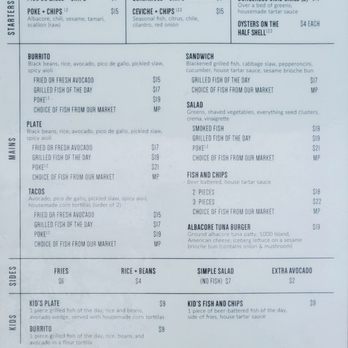 Hook Fish - MENU as of MAY 1ST, 2025 - Seafood Near Me - San Francisco, California Hook Fish - MENU as of MAY 1ST, 2025 - Seafood Near Me - San Francisco, California