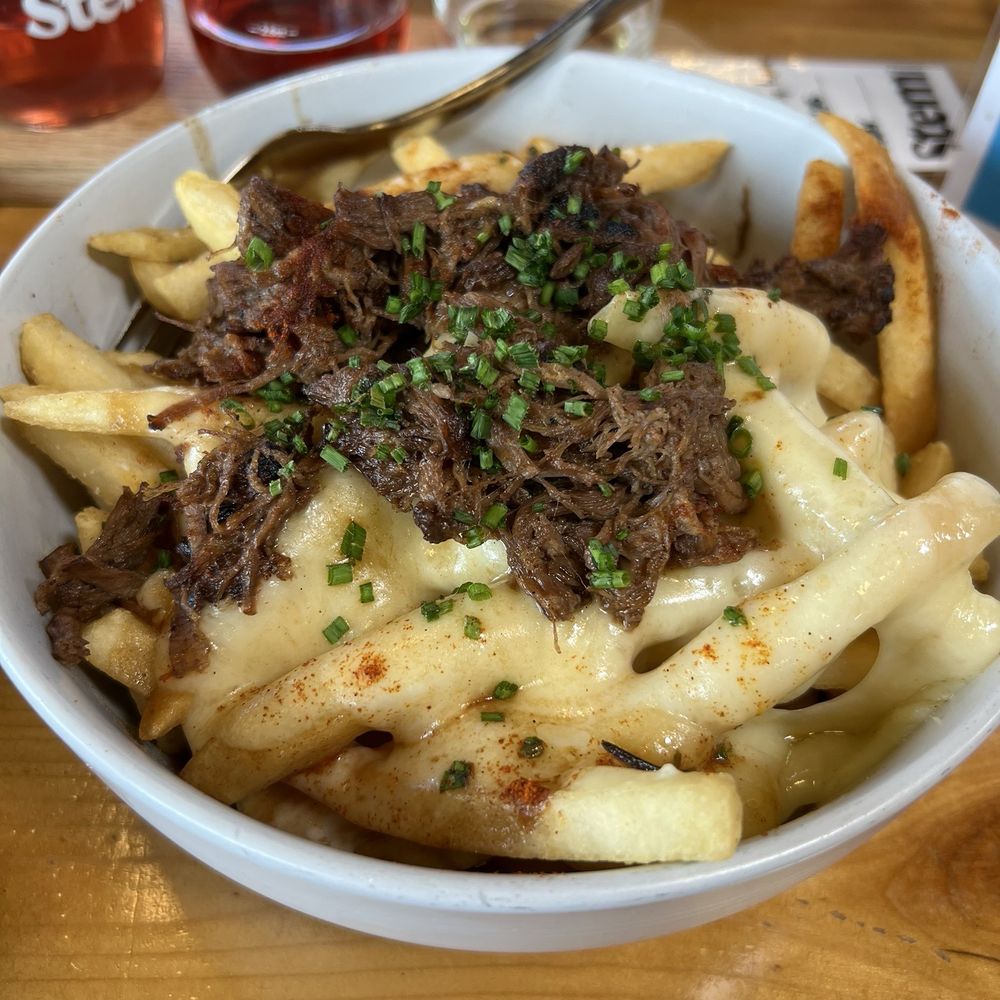 Stem Ciders - Bison Short Rib Poutine - Bars Near Me - Denver, Colorado Stem Ciders - Bison Short Rib Poutine - Bars Near Me - Denver, Colorado