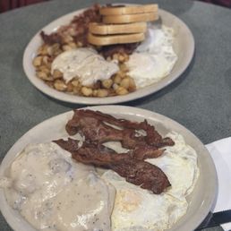 Corned beef and the biscuit and gravy special Corned beef and the biscuit and gravy special