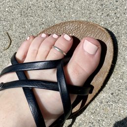 Pedicure with OPI polish