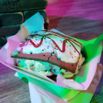 Mr Kream - Pop tart ice cream sandwich. It was hot fudge sundae with chocolate chip cookie dough ice cream. - Ice Cream & Frozen Yogurt Near Me - Miami, Florida