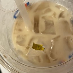 Wrapper in drink Wrapper in drink