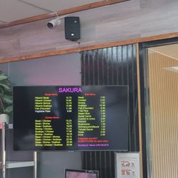 Sakura Japanese Restaurant - Menu