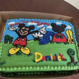 Mickey Mouse half sheet cake Mickey Mouse half sheet cake