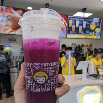 Happy Lemon Arcadia - Fresh Dragon fruit lychee juice drink with cheese foam - Bubble Tea Near Me - Arcadia, California