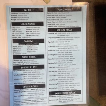 Fuji Sushi Buffet - I really like the lunchtime menu. Page 2 of 2. - Japanese Near Me - Concord, California