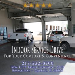 Gem City Ford - Indoor service drive for your comfort and convenience, we will take care of you -(217) 222-8700-Gem City Ford Lincoln-5101 Br...