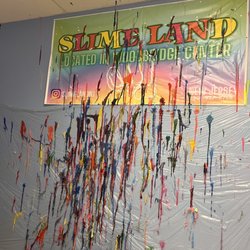 Slime Land - Kids enjoyed throwing slime against this wall.
