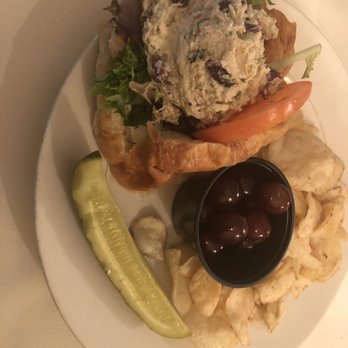 Cafe M Bloomers A Restaurant - Chicken salad on a buttery croissant - Desserts Near Me - Navasota, Texas