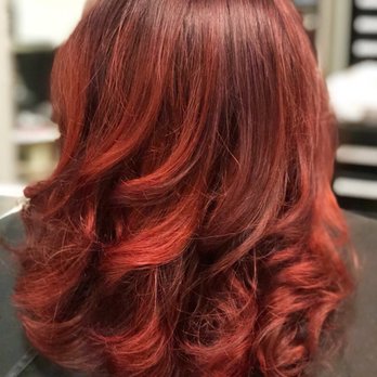 Rocket Science - balayage with red tones hair color and cut by Kitty! - Hair Salons Near Me - Laguna Hills, California Rocket Science - balayage with red tones hair color and cut by Kitty! - Hair Salons Near Me - Laguna Hills, California