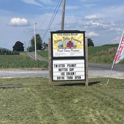 The Dairy Barn - Road sign