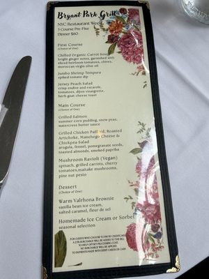 Menu photo 3 Bryant Park Grill New York, NY