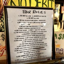 Captain Jack - Bar Rules