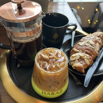 Haraz Coffee House - Pistachio latte, French press, croissant - Coffee & Tea Near Me - Fort Mill, South Carolina Haraz Coffee House - Pistachio latte, French press, croissant - Coffee & Tea Near Me - Fort Mill, South Carolina