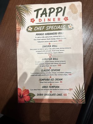 Menu photo 2 Tappi Diner San Diego, CA Menu photo 2 Tappi Diner San Diego, CA