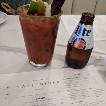 SweetDiner - Spicy house bloody. Fantastic! With a chaser, because it's Milwaukee. - Diners Near Me - Milwaukee, Wisconsin SweetDiner - Spicy house bloody. Fantastic! With a chaser, because it's Milwaukee. - Diners Near Me - Milwaukee, Wisconsin