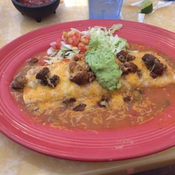 Las Fuentes - Smothered beef and bean burrito with chicharrones. Delicious!! I devoured it! - Mexican Near Me - Lakewood, Colorado