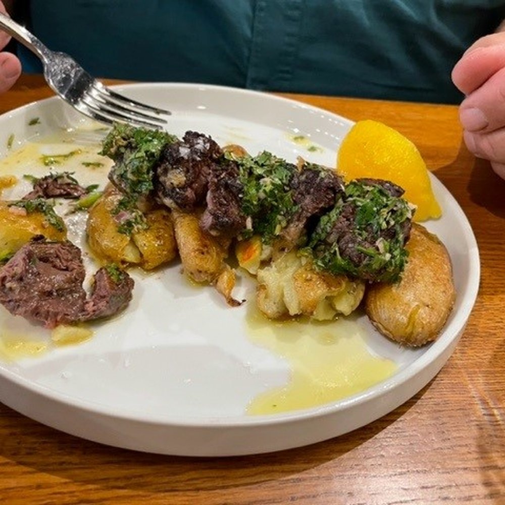 Flat Iron Steak with potatoes Flat Iron Steak with potatoes