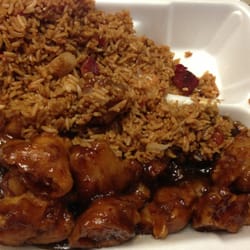 General Gaus with pork fried rice