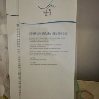 Spa At Thunder Valley - Menu - Massage Near Me - Lincoln, California
