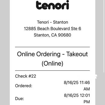 Tenori - Japanese Near Me - Stanton, California