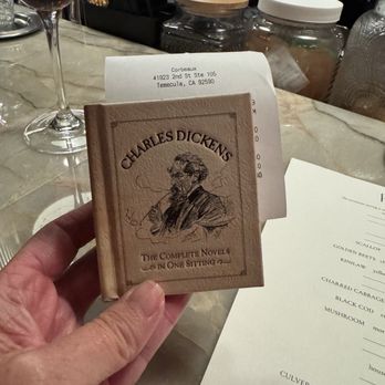 Corbeaux Wine & Tea House - Cute book - Wine Bars Near Me - Temecula, California
