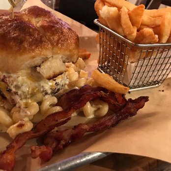 No Good Burger Joint - The "Mac" Daddy Burger bacon on the side Fries - Burgers Near Me - Baldwin, New York No Good Burger Joint - The "Mac" Daddy Burger bacon on the side Fries - Burgers Near Me - Baldwin, New York