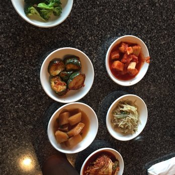 Stone Korean Restaurant - Hard to get a refill on these side dishes- FYI - Korean Near Me - Redmond, Washington Stone Korean Restaurant - Hard to get a refill on these side dishes- FYI - Korean Near Me - Redmond, Washington